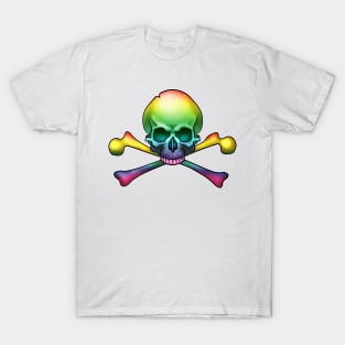 Rainbow Skull and Bones T-Shirt